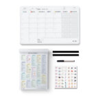 Organisateur mensuel planificateur familial tableau magnétique magnets organisation charge mentale liste de course menu repas semaine